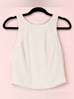 Sam Edelman Ivory Sleeveless Blouse, Medium‎